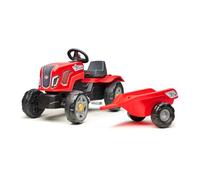 Falk Tracteur à pédales Terra Maxx Enfant avec remorque, dès 2 Ans