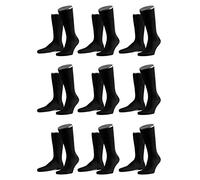 Falke 14435-3000 Lot de 9 paires de chaussettes Airport pour homme Noir Taille 43-44