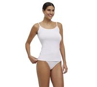 FALKE Daily Comfort Multipack W S/l Sh coton respirant 2 pièces, Camisole Femme, Blanc White 2000, L