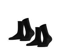 FALKE Active Breeze Multipack W So fil refroidissant unies lot de 2 paires, Chaussettes Femme, Noir Black 0010, 39-42