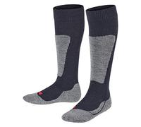 FALKE Active Ski K Kh laine 1 paire, Chaussettes de ski Mixte enfant, Bleu Marine 6120, 23-26