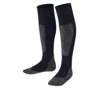 FALKE Active Ski K Kh laine 1 paire, Chaussettes de ski Mixte enfant, Bleu Space Blue 6116, 35-38