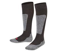 FALKE Active Ski K Kh laine 1 paire, Chaussettes de ski Mixte enfant, Noir Black 3000, 39-42