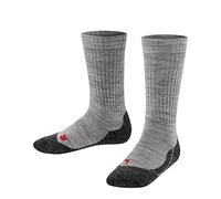 Falke Chaussettes Active Warm K – Laine respirante – Mixte enfant Gris Mid Grey Melange 31-34