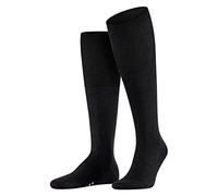 Falke Chaussettes longues Airport M Laine/Coton unies Noir (Black 3000) 45-46 1 paire