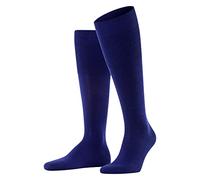 Falke Chaussettes longues homme Airport M – Laine/Coton unies – Bleu Royal 6000, 43-44, 1 paire