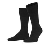 FALKE Airport M So laine coton unies 1 paire, Chaussettes Homme, Gris Anthracite Melange 3080, 45-46