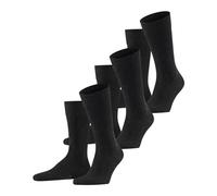 FALKE Airport Multipack M So laine coton unies lot de 3 paires, Chaussettes Homme, Gris Anthracite Melange 3080, 47-48