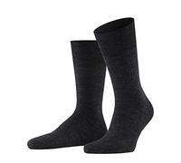 Falke Chaussettes Homme Airport Plus M - Laine/Coton unies - Gris anthracite mélange 47-48 - 1 paire