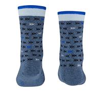 FALKE Ant Stripes, Chaussettes Mixte enfant, Coton, Bleu (Light Denim 6660), 19-22 (1 Paire)