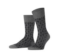 FALKE Artwork Tie M So coton fantaisie 1 paire, Chaussettes Homme, Gris Light Grey Melange 3390, 47-48