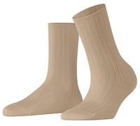 Falke Aux femmes Cotton Rib Plaine Coton Chaussettes - Beige