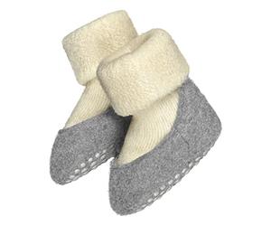 FALKE Baby Cosyshoe B Hp laine picots sur la semelle 1 paire, Chaussettes Chaussons Mixte bébé, Blanc Wool White 2060, 15/16 EU