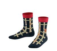 FALKE Beaver Check K SO coton motif fantaisie 1 paire, Chaussettes Mixte enfant, Bleu (Marine 6120), 27-30