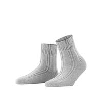 FALKE Bedsock W Hp laine angora épaisses fantaisie 1 paire, Chaussettes Femme, Gris Silver 3290, 35-38