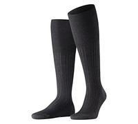 FALKE Bristol Pure M Kh laine unies 1 paire, Chaussettes longues Homme, Gris Anthracite Melange 3080, 47-48