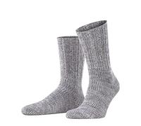 FALKE Brooklyn M SO coton unies 1 paire, Chaussettes Homme, Gris (Metal Grey 3463), 39-42