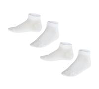 FALKE Happy Double Pack K Sn coton unies lot de 2 paires, Chaussettes basses Mixte enfant, Blanc White 0020, 31-34