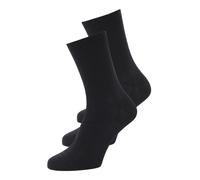 FALKE Softmerino Multipack W So laine coton unies lot de 2 paires, Chaussettes Femme, Bleu Dark Navy 6379, 41-42