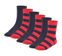 FALKE Chaussettes bleu marine / rouge, Taille 27-30