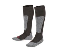FALKE Chaussettes de sport Active Ski – mixte enfant – noir/noir chiné Taille 39-42