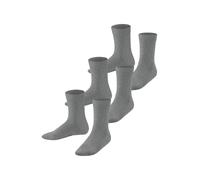 FALKE Family Multipack K So coton durables unies lot de 3 paires, Chaussettes Mixte enfant, Gris Light Grey Melange 3390, 31-34