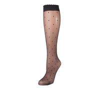 FALKE Femme Dot 15 Den W Kh Transparentes Fantaisie Chaussettes Longues, Noir Black 3009, 35-38 EU