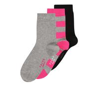 FALKE Chaussettes gris chiné / rose clair / noir / blanc, Taille 23-26