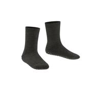 Falke Chaussettes-Chaussons Catspads K Hp mixte enfant coton/laine, picots semelle, Gris 31/34