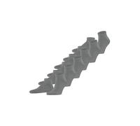 FALKE Happy Multipack M Sn coton unies lot de 6 paires, Chaussettes basses Homme, Gris Light Grey Melange 3390, 47-50