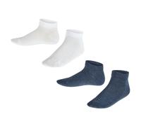 FALKE Chaussettes 'Happy' bleu chiné / blanc, Taille 31-34