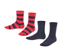 FALKE Chaussettes 'Happy' bleu marine / rouge, Taille 39-42