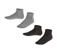 FALKE Chaussettes 'Happy' gris chiné / noir, Taille 31-34