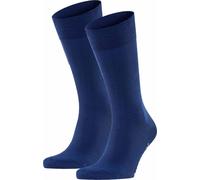 FALKE Chaussettes Hommes Lot de 2 - Cool 24/7, chaussettes business, chaussettes courtes, uni #1 Bleu 45-46