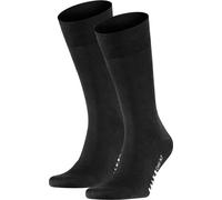 FALKE Chaussettes Hommes Lot de 2 - Cool 24/7, chaussettes business, chaussettes courtes, uni #1 Noir 41-42