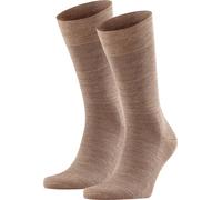 FALKE Chaussettes Hommes Lot de 2 - Sensitiv Berlin, Bas Courts, Taille Confortable, Uni Beige 39-42