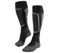 Falke Chaussettes de ski Homme SK2 Intermediate M – laine chaude épaisse, 1 paire, Noir 46-48