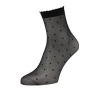 Falke Chaussettes Femme Dot 15 den – Transparentes fantaisie – Noir 3009 35-38