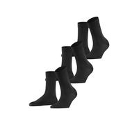 FALKE Femme Cotton Touch Multipack W So Fines Unies Chaussettes, Noir Black 3000, 39-42 EU