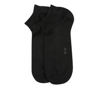 Falke Chaussettes basses Family W SN femme coton unies écologique noir (Black 3009) 39-42