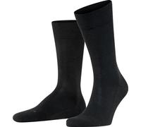 FALKE Chaussettes pour hommes - Sensitive London, bas, uni, mélange de coton noir 39-42