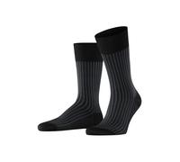 FALKE Oxford Stripe M So coton fantaisie 1 paire, Chaussettes Homme, Noir Black-Mix 3010, 39-40