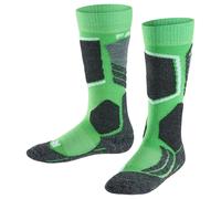 Falke Chaussettes de ski SK2 Intermediate K KH – laine épaisse – Mixte enfant Vert 27-30