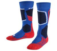 Falke Chaussettes de ski SK2 – Laine, chaudes et épaisses – Bleu cobalt Enfant 23-26