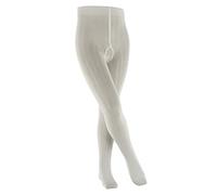 FALKE Classic Rib K Ti coton épais unis 1 paire, Collants Mixte enfant, Blanc Off-White 2040, 134-146