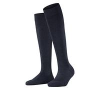 FALKE ClimaWool W Kh thermorégulées unies 1 paire, Chaussettes longues Femme, Bleu Navy Melange 6127, 37-38