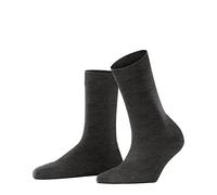 FALKE ClimaWool W SO thermorégulées unies 1 paire, Chaussettes Femme, Gris (Anthracite Melange 3117), 37-38