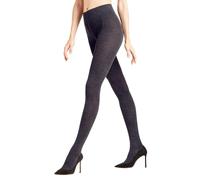 Falke Collants femme Softmerino W Ti en laine et coton unis – Bleu Dark Navy 6379, 38-40