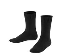 Falke Chaussettes Comfort Wool K – Laine/Coton unies – 1 paire – Mixte enfant – Noir 35-38
