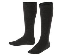 Falke Chaussettes longues Comfort Wool K – Laine unies, Mixte enfant, Gris Anthracite Melange 39-42